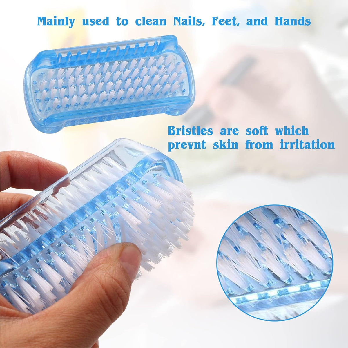 4-Piece Double-Sided Nail Brush Set