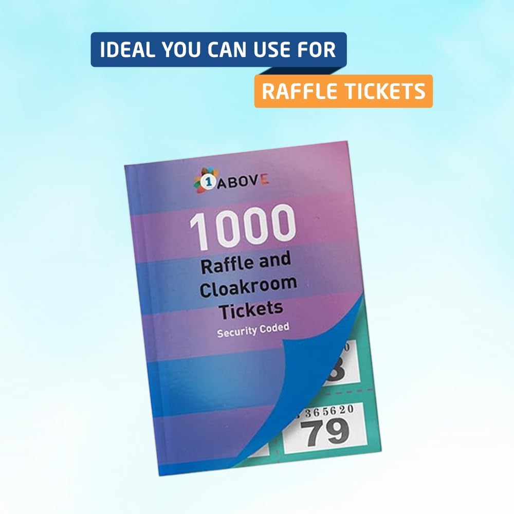 Stationery cloakroom and raffle tickets Tombola Draw Numbered Charity Events Prize Draw Lucky Draw 1-1000 (1)