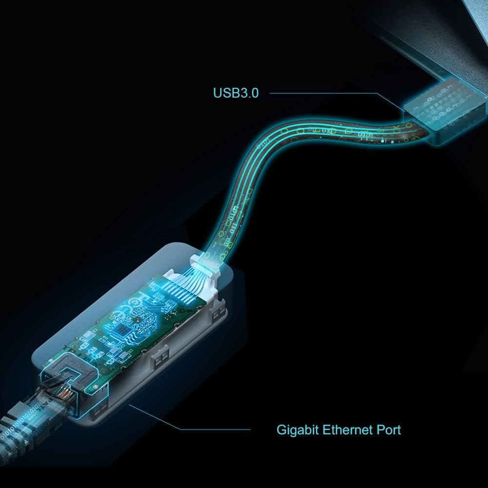TP-Link UE306 WiFi Adapter, USB 3.0 to Gigabit Ethernet Network Adapter, USB to RJ45 Lan Wired Adapter for PC/Laptop/Ultrabook, Plug and Play in Nintendo Switch, Supports Windows 10/8.1, Linux OS