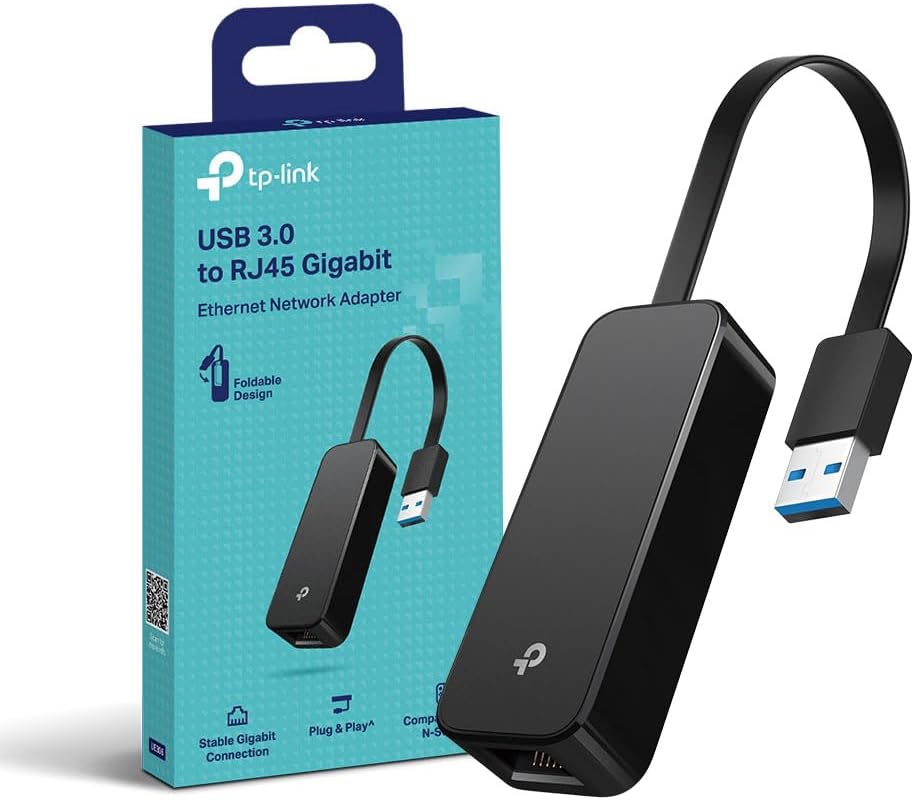 TP-Link UE306 WiFi Adapter, USB 3.0 to Gigabit Ethernet Network Adapter, USB to RJ45 Lan Wired Adapter for PC/Laptop/Ultrabook, Plug and Play in Nintendo Switch, Supports Windows 10/8.1, Linux OS