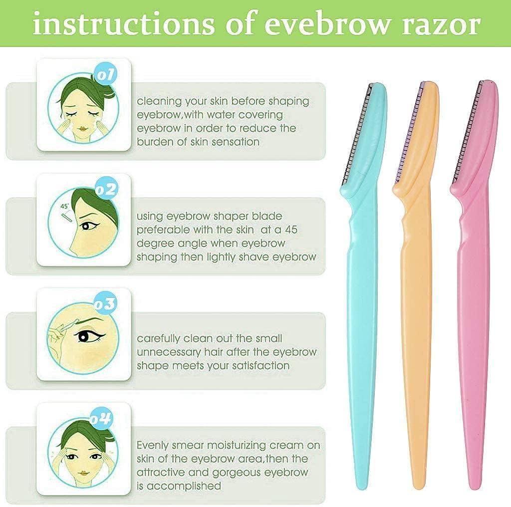 21PCS Face Razor Dermaplaning Blades for Face Eyebrow Razor Facial Hair Remover Face Razors, Exfoliating Dermaplaning Tool Blades Shaver Trimmer Shaper for Women and Men (21)