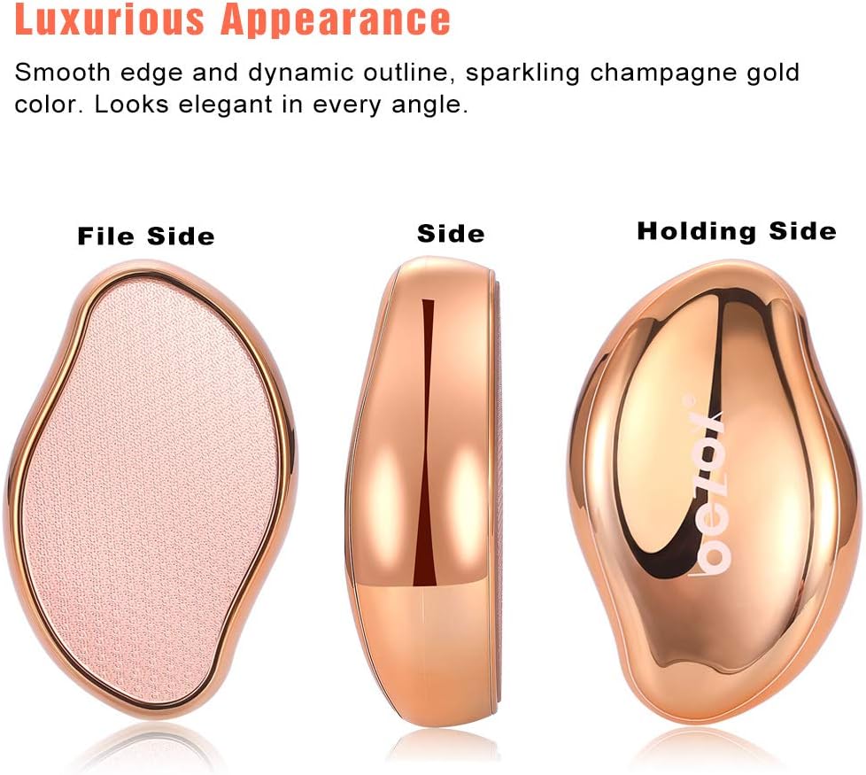BEZOX 2-in-1 Nano Glass Foot File – Gentle Exfoliating Tool for Smooth Feet – Perfect for Home Spa and Travel Use