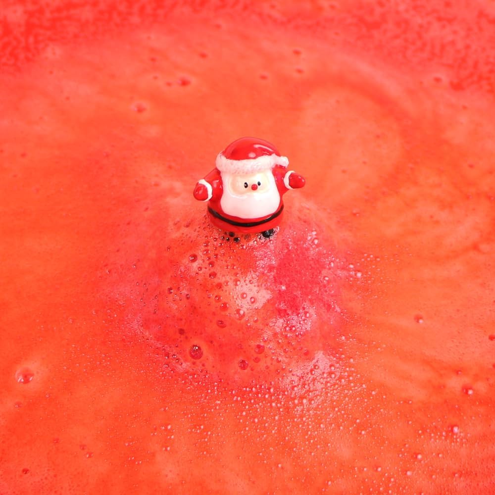ZIMPLI - Large Santa Surprise Bath Bomb, Contains 6 Surprise Christmas Toys to Collect in Total, One per Baff Bomb, Stocking Filler for Boys Girls 4 5 6 7 8 9