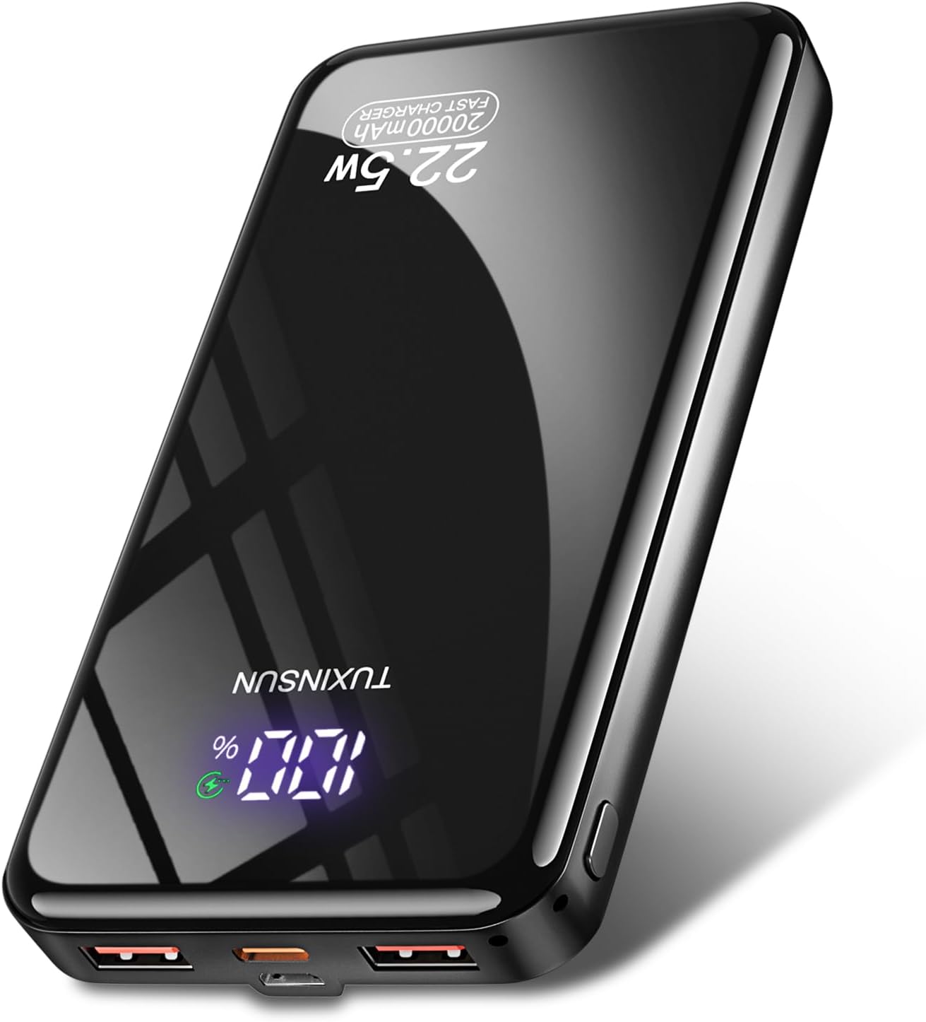 20,000mAh Portable Power Bank with PD3.0 & QC4.0 – 22.5W Fast Charging USB-C Charger with LCD Display, 3 Outputs & 2 Inputs – Ideal for Smartphones and Outdoor Use