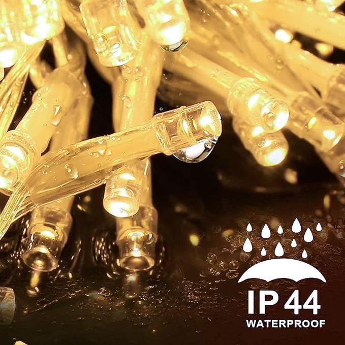 Gresonic100/200/300/400LED Fairy Lights,8 Modes Timer String Lights for Bedroom Plug in,Warm White Outdoor Garden Lights Mains Powered Waterproof for Indoor,Party (100LED, 8 Modes Warm White)
