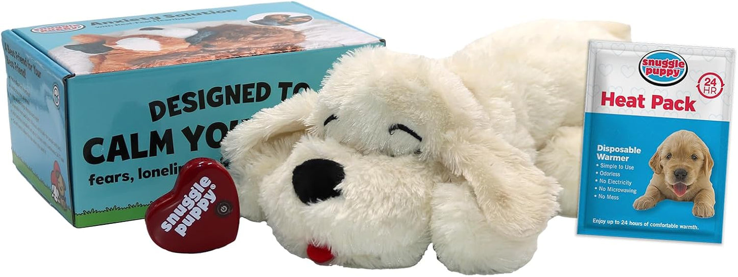 Original Snuggle Puppy Heartbeat Stuffed Dog Toy. Puppy Toy for Anxiety Relief, Calming Aid, and Comfort Toy for Behavioral Training in Golden