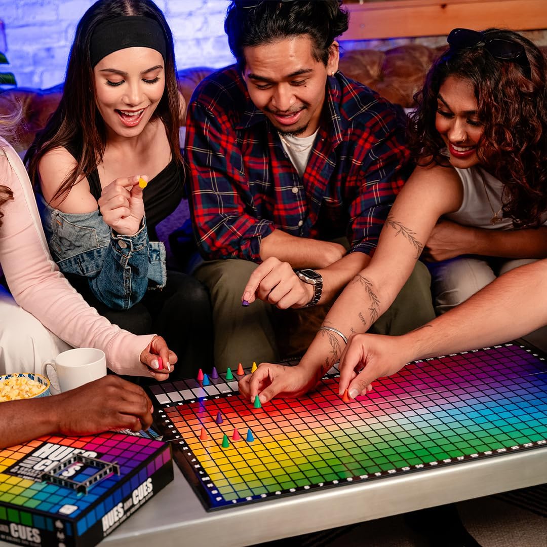 USAopoly | Hues and Cues | Guessing Board Game | Ages 8+ | 3-10 Players | 30 Minutes Playing Time