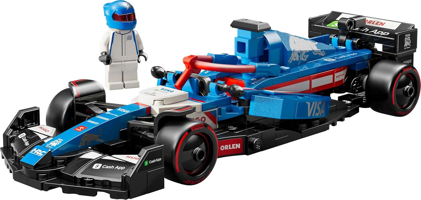 LEGO Speed Champions Visa Cash App RB VCARB 01 F1 Race Car Model Set for Adults, with a Collectible Driver Minifigure - Gift Idea for Men, Women & Teenage Motorsports Fans 77246
