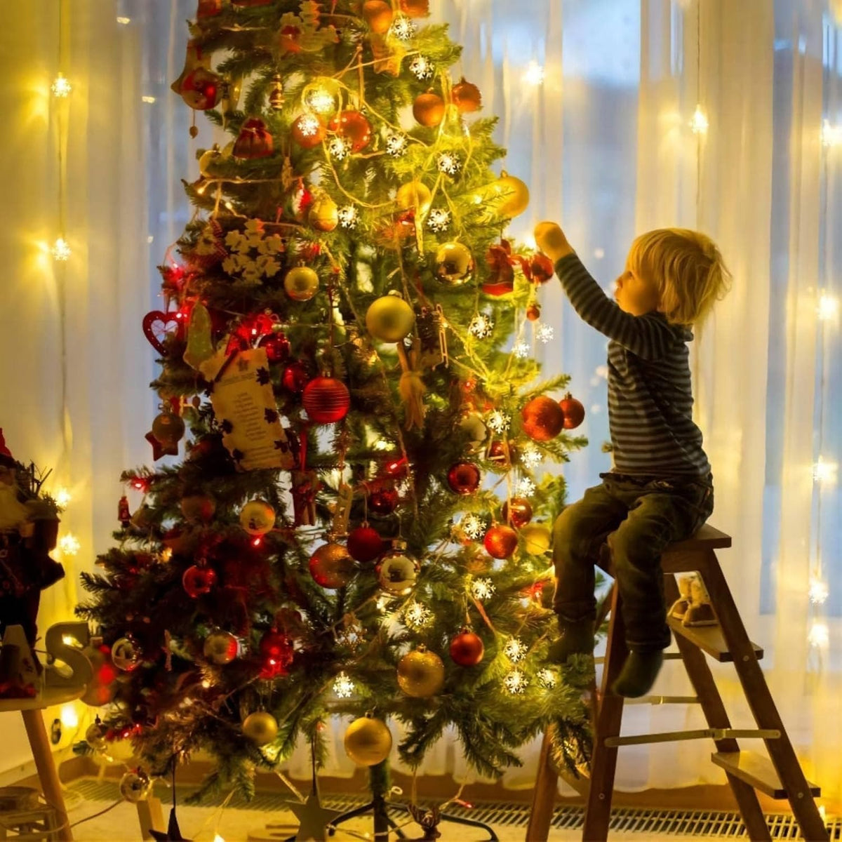 Fairy Lights, 20ft 40 LED Battery Powered String Lights, 2 Lighting Modes, Decoractive for Indoor Outdoor, Bedroom, Wedding, Party,Birthday, Valentine, Christmas Tree Decoration (Snowflack)