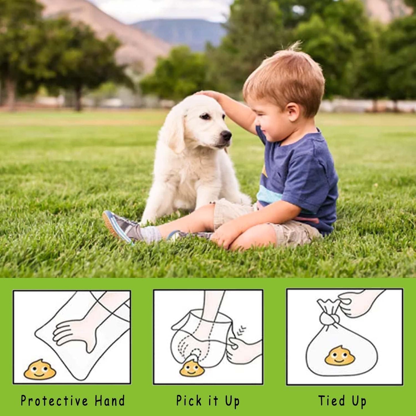 AiTodos® 600 Dog Poop Bags, Black, 31 x 22 cm, Poo Bag Dogs-Polyethylene Material(40 Rolls of 15 Counts)