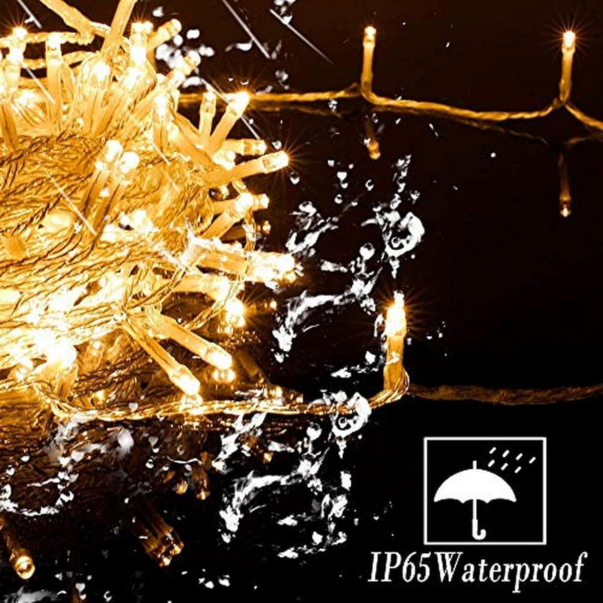String Lights Mains Powered, 120 LED 12M/40Ft Fairy Lights Waterproof,with 8 Modes Remote Control Fairy Lights Indoor/Outdoor for Garden, Gazebo, Party, Wedding, Christmas Decorations (Warm White)