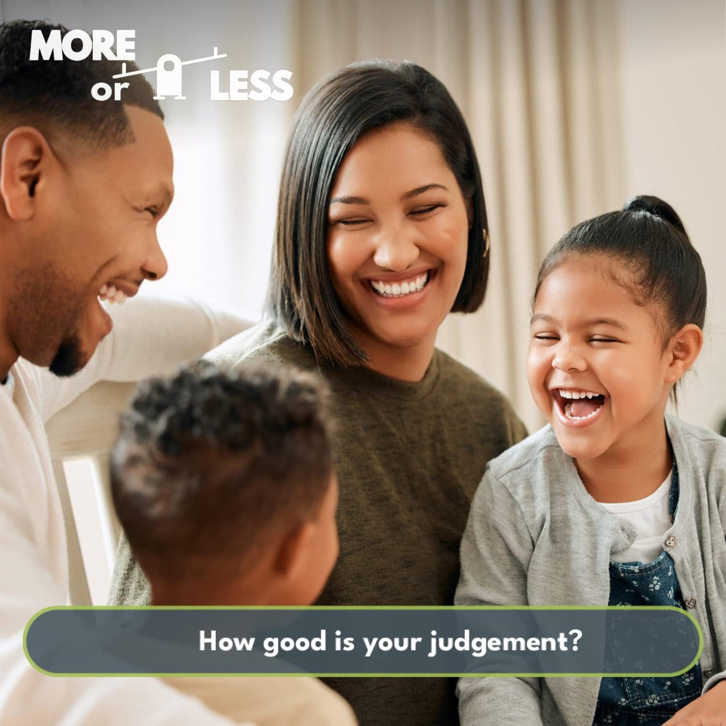 More or Less First Edition Card Game - How Good Is Your Judgement? 2 Players + | Travel & Pocket Card Game for Kids, Teens & Adults | Play Anywhere