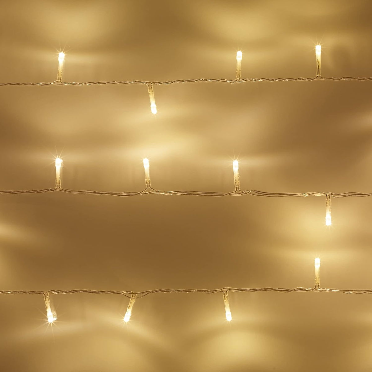 Lights4fun Indoor Fairy Lights with 50 Warm White LEDs on 4m of Clear Cable Plug in Rocker Switch