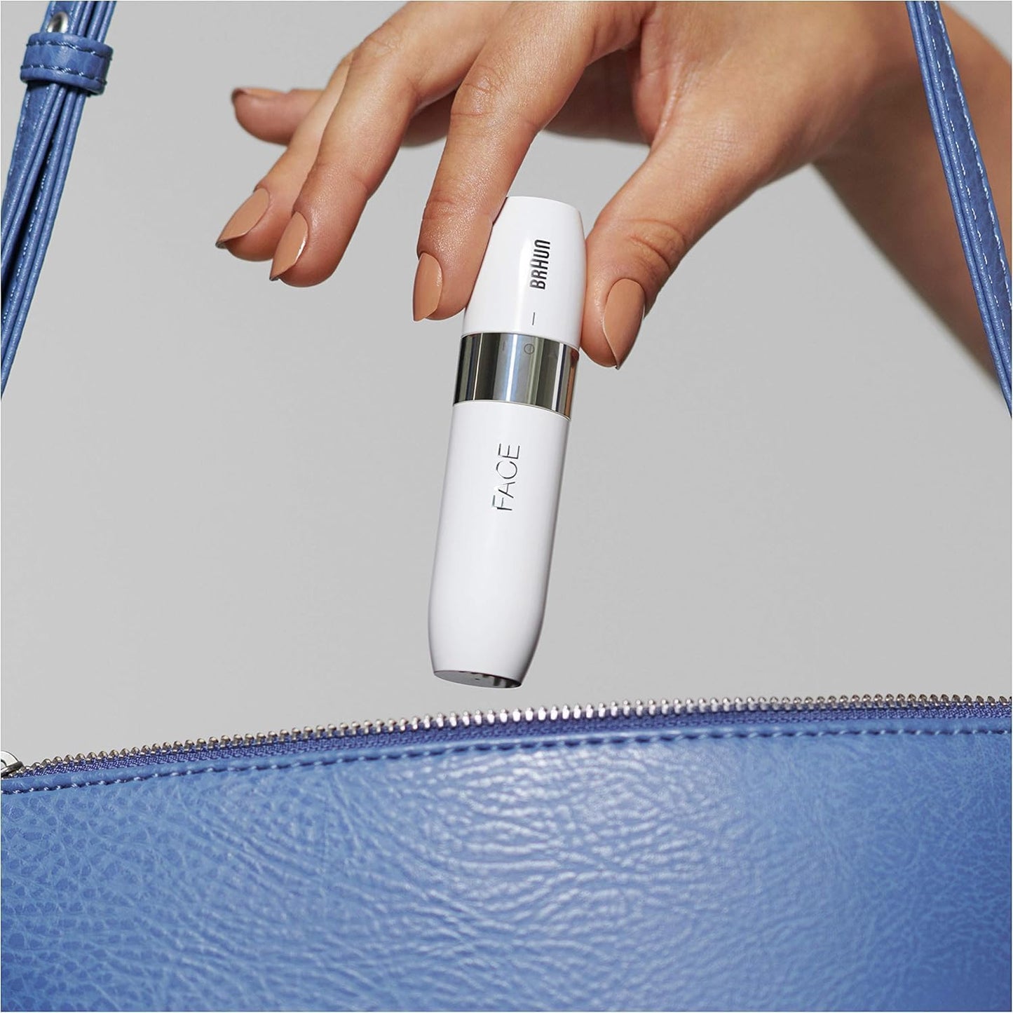 Braun Face Mini Hair Remover, Facial Hair Remover for Women Mini-Sized Design For Portability, Efficient Facial Hair Removal Anytime, Anywhere, With Smart Light, Gifts For Women, FS1000, White