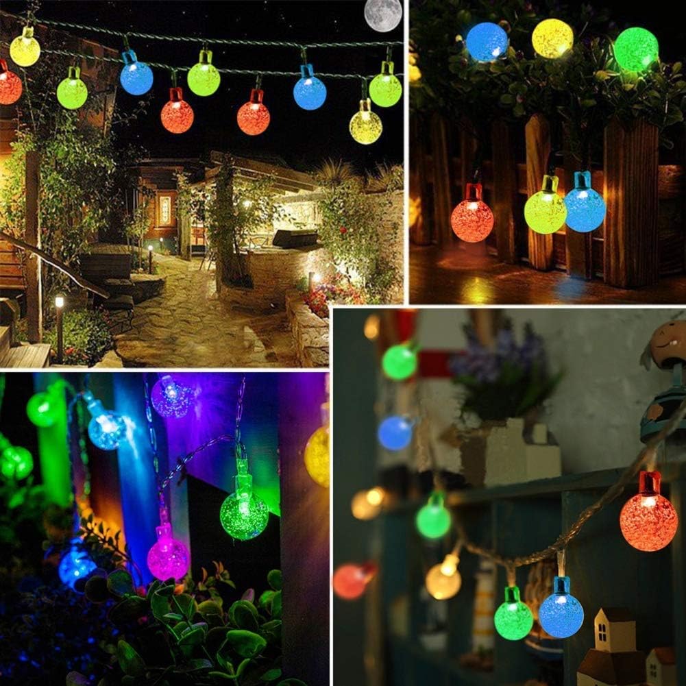 Lezonic 50 LED Solar Fairy Lights – 7m, 8 Modes, Multi-Coloured