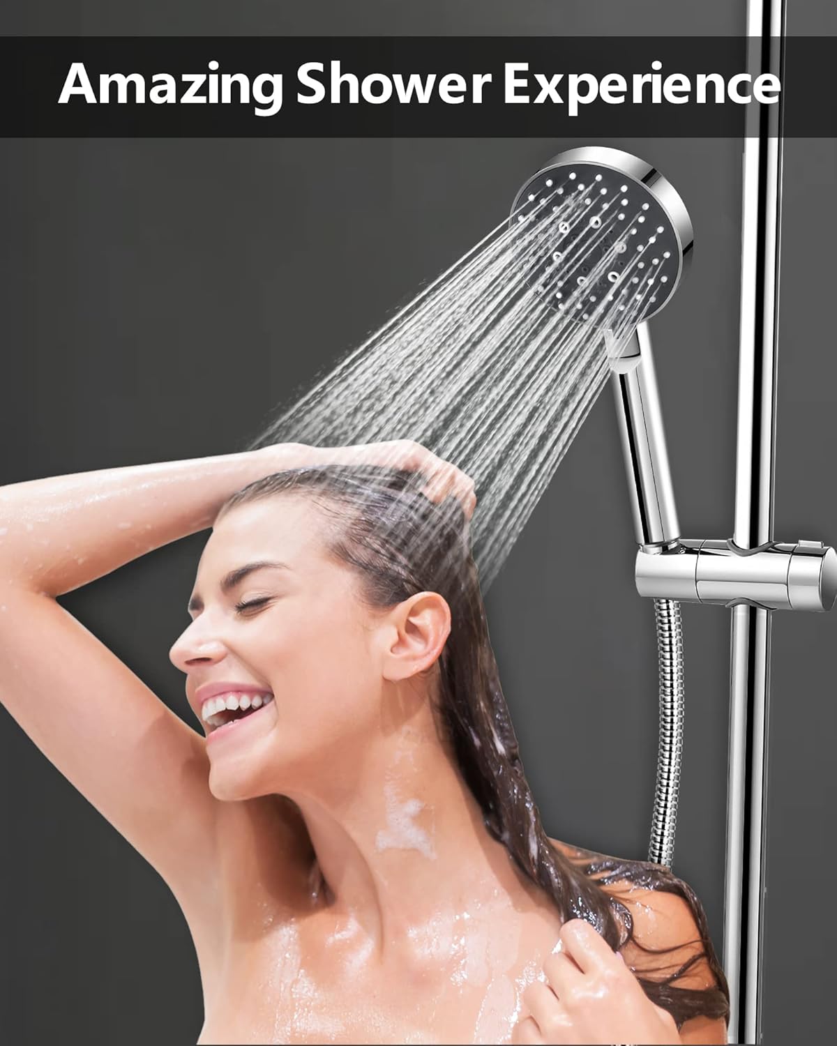 Shower Head, Magichome High Pressure Shower Head with 5 Spray Modes, Turbocharged Design Powerful Shower Heads for Low Water Pressure