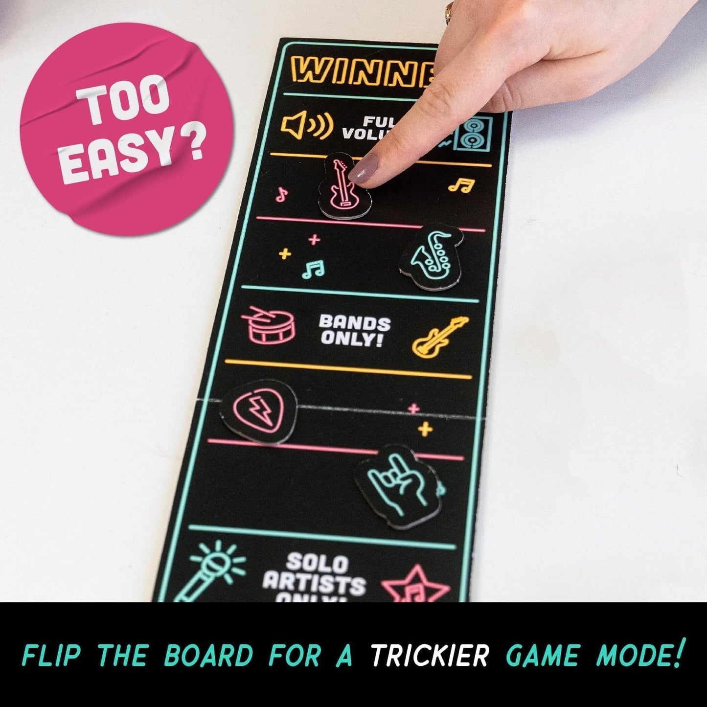 Lucky Egg Official Grab the Mic – Family Karaoke Game, 8+ Year Olds, 2-10 Players - Board Game for Bad Singers with 250 Lyrics (125 Cards) for Hilarious Nights & Birthday Party, Kids Gift