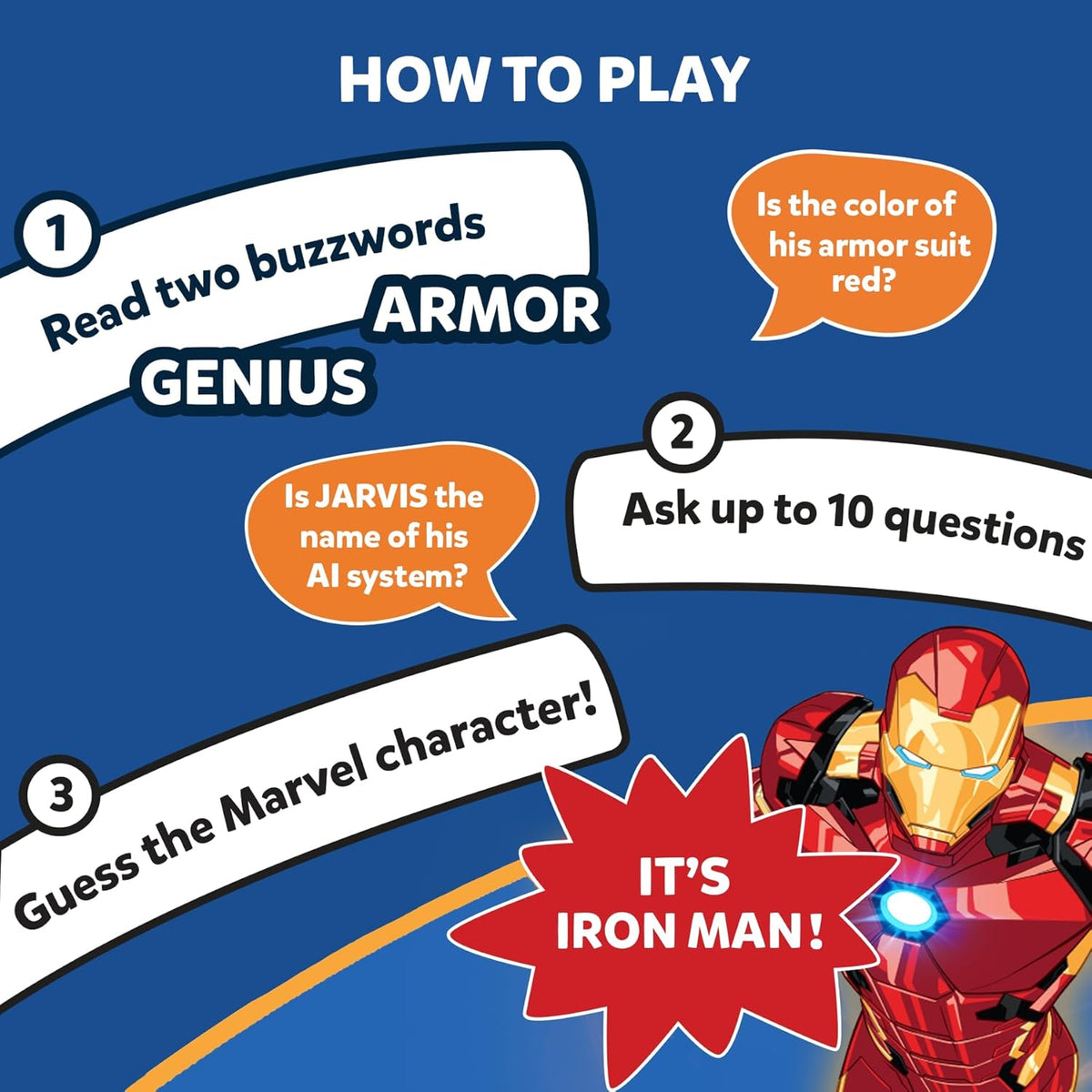 Skillmatics Guess in 10 Marvel, Card Games, Christmas Stocking Stuffers for Boys, Girls, Kids, Teens, Adults Who Love Avengers, Spiderman, Iron Man, Travel Toys, Gifts for Ages 8, 9, 10 and Up