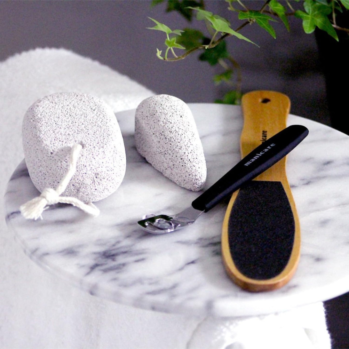 Manicare Smoothing Wooden Foot File, Double Sided To Exfoliate And Remove Dry Dead Skin, Eliminates Corns And Calluses, Pedicure Tool For Super Soft Feet, Natural Foot Scraper With Wood Handle