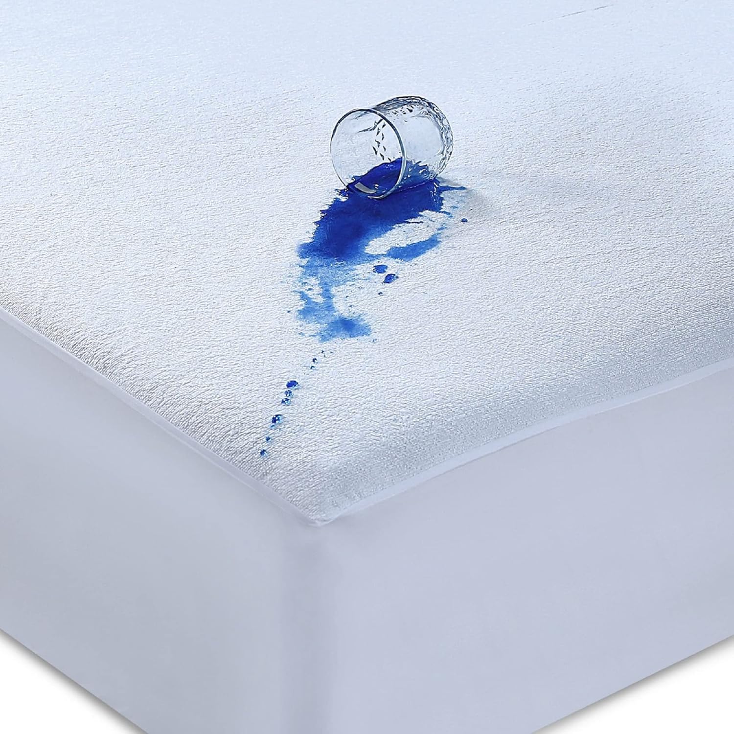 Caroline Shatuik Waterproof Mattress Protector King |40cm Extra Deep Fitted King Size Waterproof Bed Protector Topper | Non Noisy & Breathable Mattress Cover King Size Bed(152 X 200 +40CM)