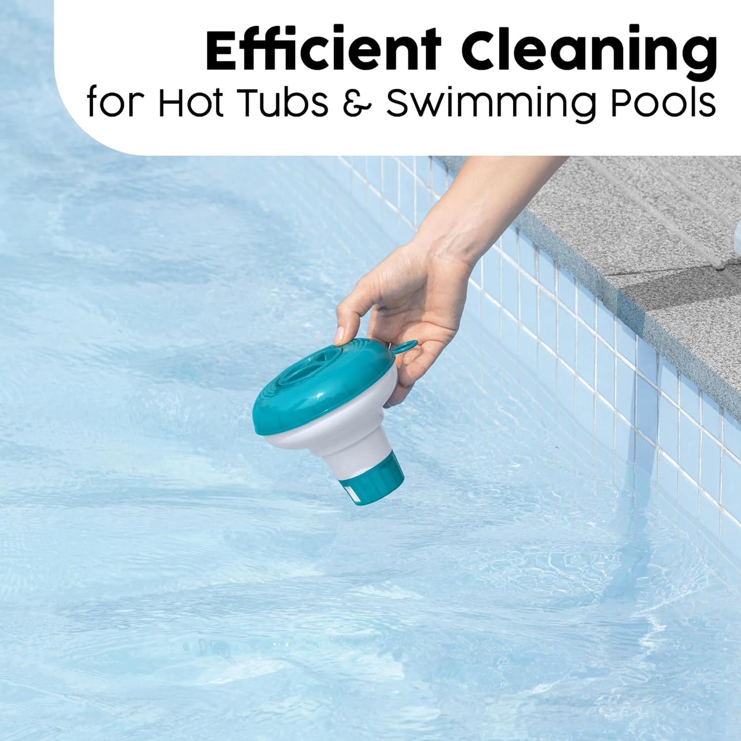 Bestway Floating Chemical Dispenser for Hot Tubs and Swimming Pools, 5 inch Chlorine Tablet Holder, Multi-Functional Chlorine Tablet Dispenser