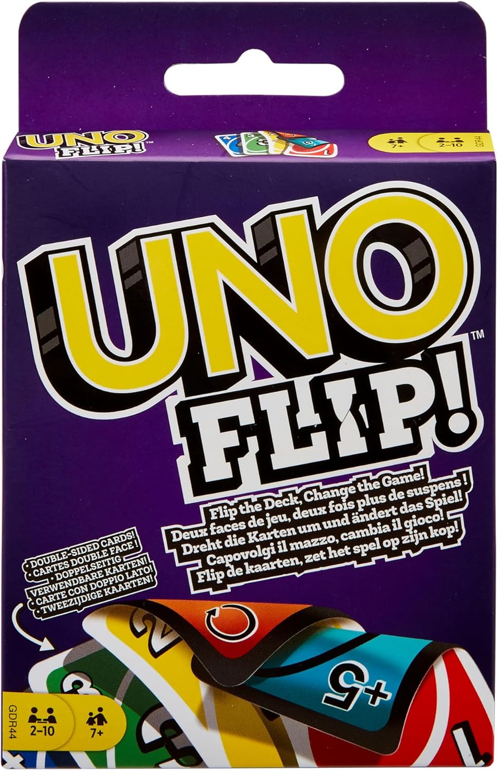 Mattel Games UNO FLIP! Family Card Game for Adults, Teens & Kids, Double-sided Deck with Special Flip Card, 112 Cards, 7 Year Old and Up, GDR44