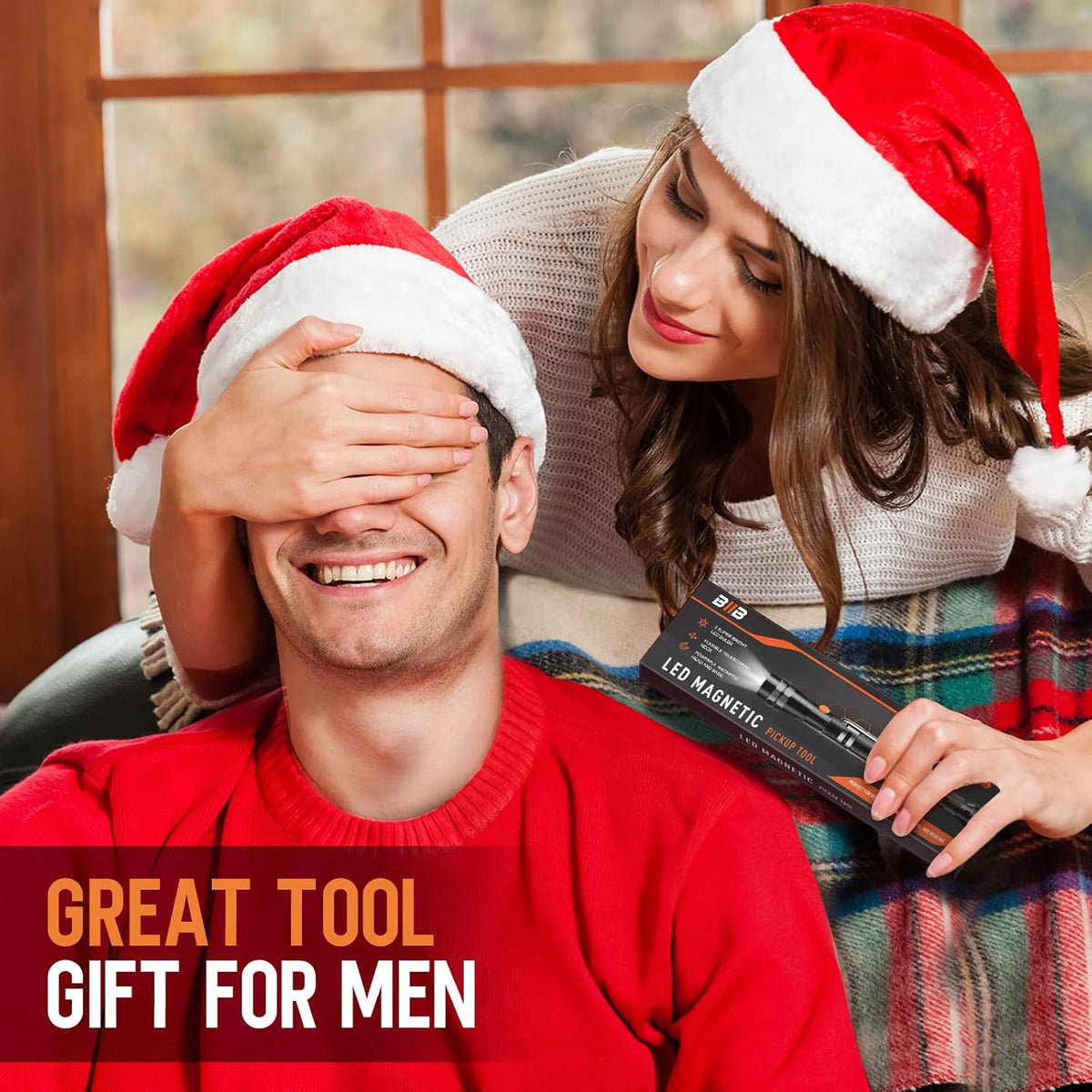 BIIB Gifts for Men, Gadgets for Men LED Magnetic Tool, Stocking Fillers for Men Christmas Gifts for Him, Mens Gifts for Dad Birthday Presents for Men, Secret Santa Gifts for Men Who Have Everything