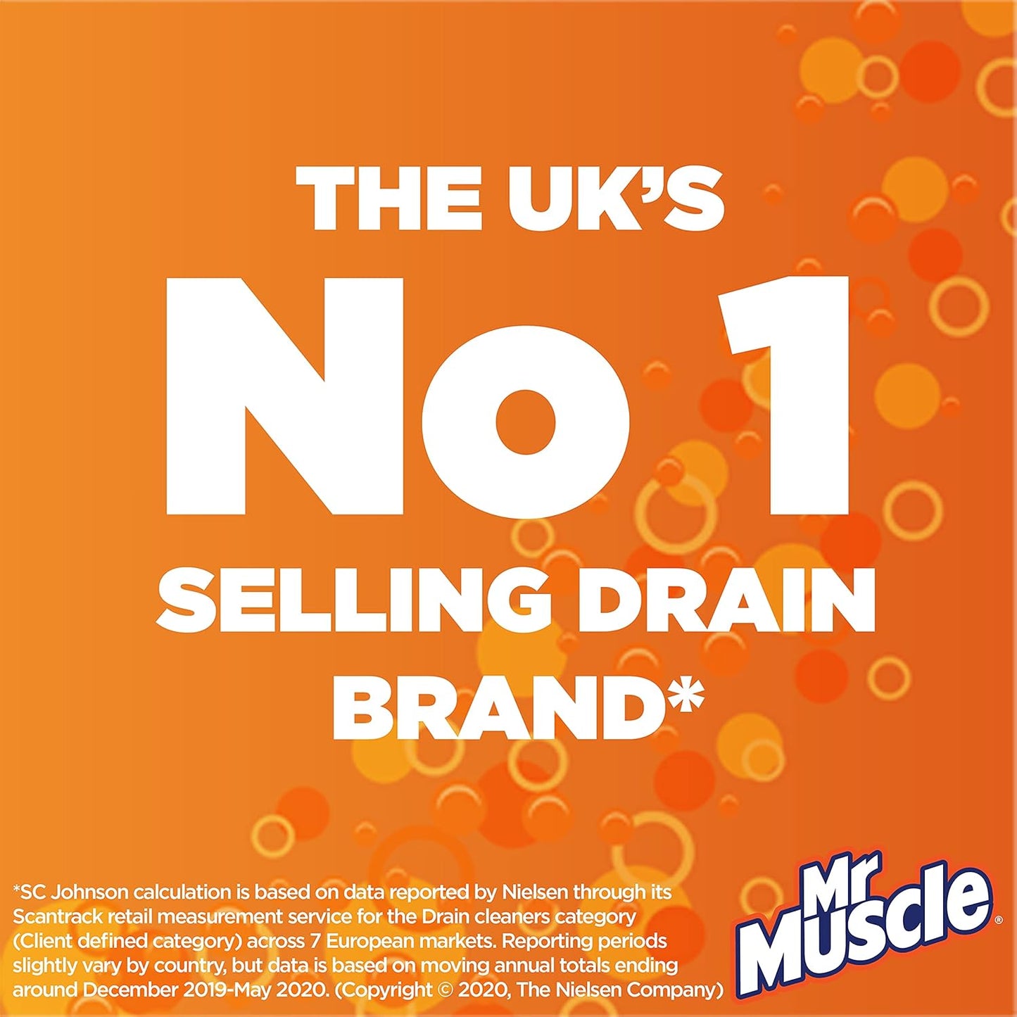 Mr Muscle Drain Unblocker, Sink & Drain Cleaner, Fast Acting Heavy Duty Gel Formula, Dissolves Clogs, Works 3x Better Than Bleach, Safe for All Pipes, Duo Pack, (2 x 1L)