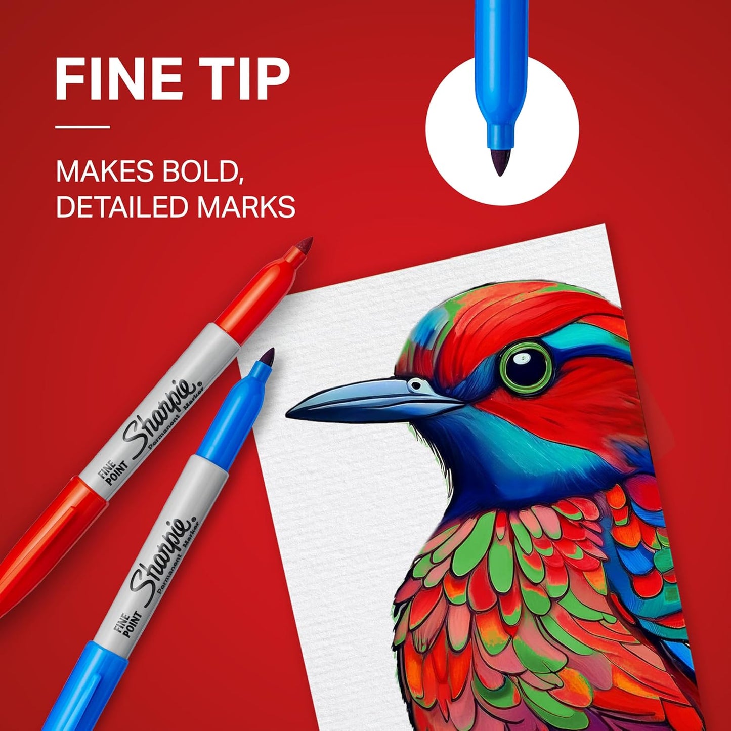 Sharpie Permanent Markers | Fine Point for Bold Details | Black Ink | 2 Marker Pens