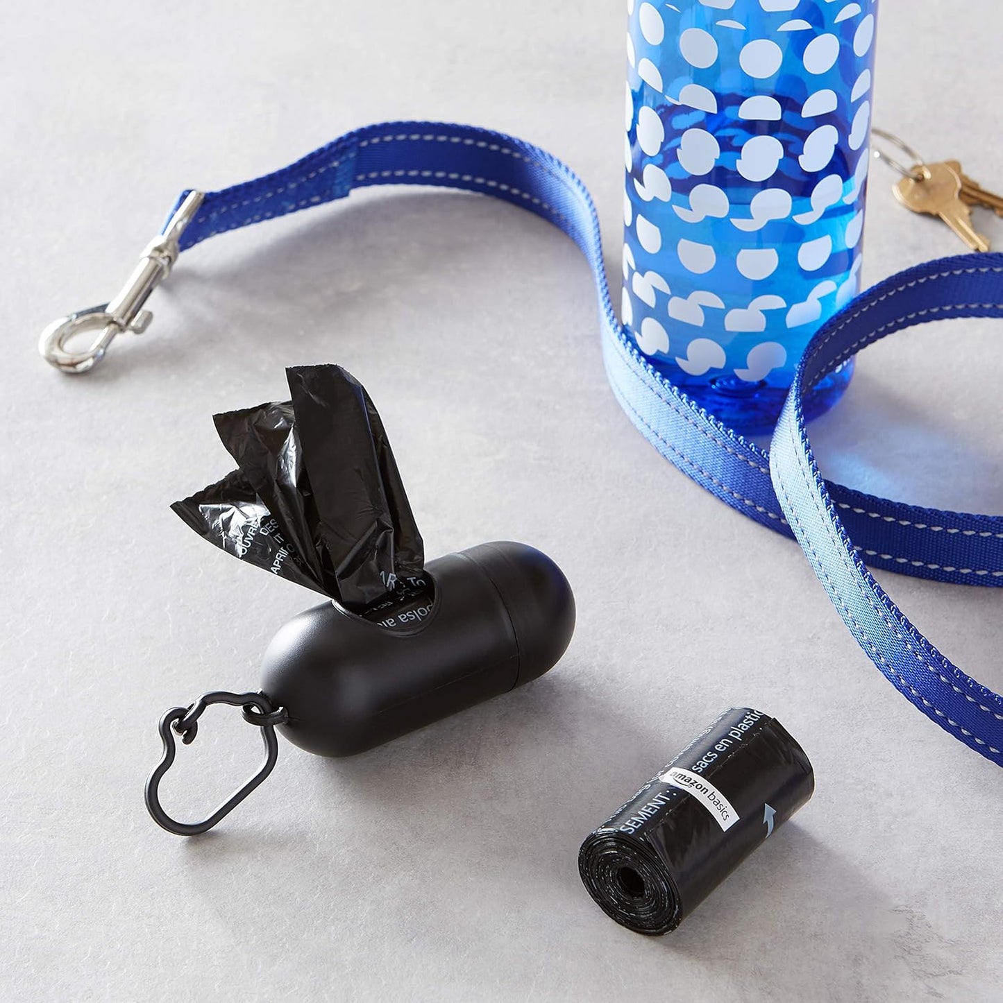 Dog Poop/Waste Bags with Dispenser and Leash Clip, Unscented, 300 bags (20 Packs of 15 Bags)