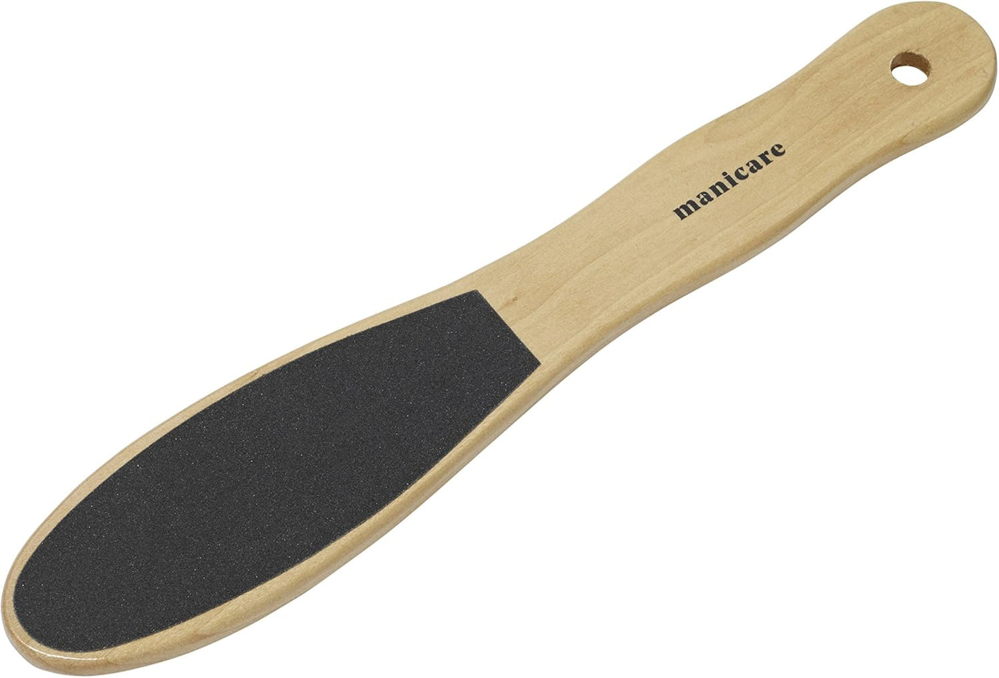Manicare Smoothing Wooden Foot File, Double Sided To Exfoliate And Remove Dry Dead Skin, Eliminates Corns And Calluses, Pedicure Tool For Super Soft Feet, Natural Foot Scraper With Wood Handle