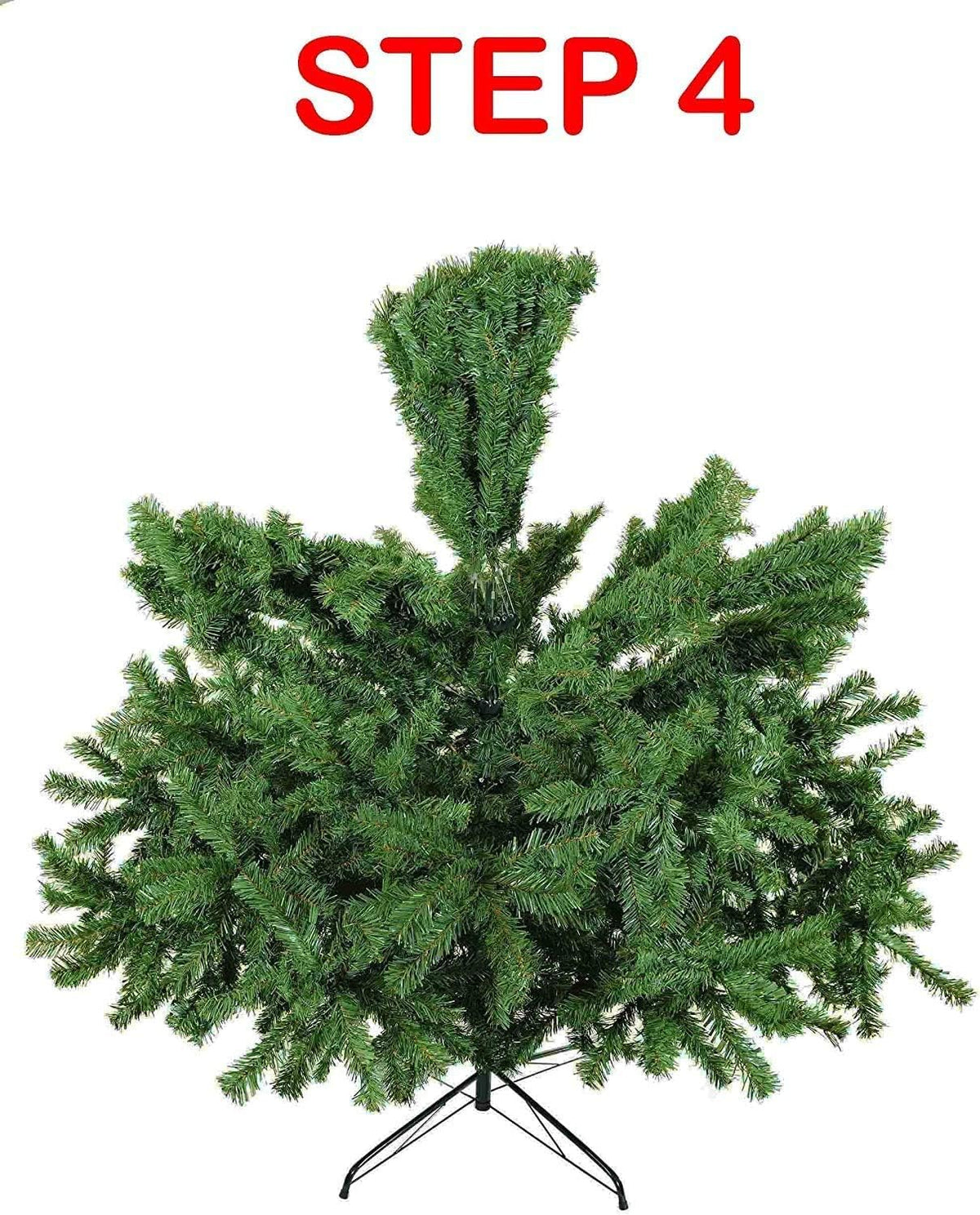 Abaseen 7ft Artificial Christmas Tree Xmas Pine Tree with 1200 Tips Solid Metal Legs Perfect for Indoor and Outdoor Holiday Decoration