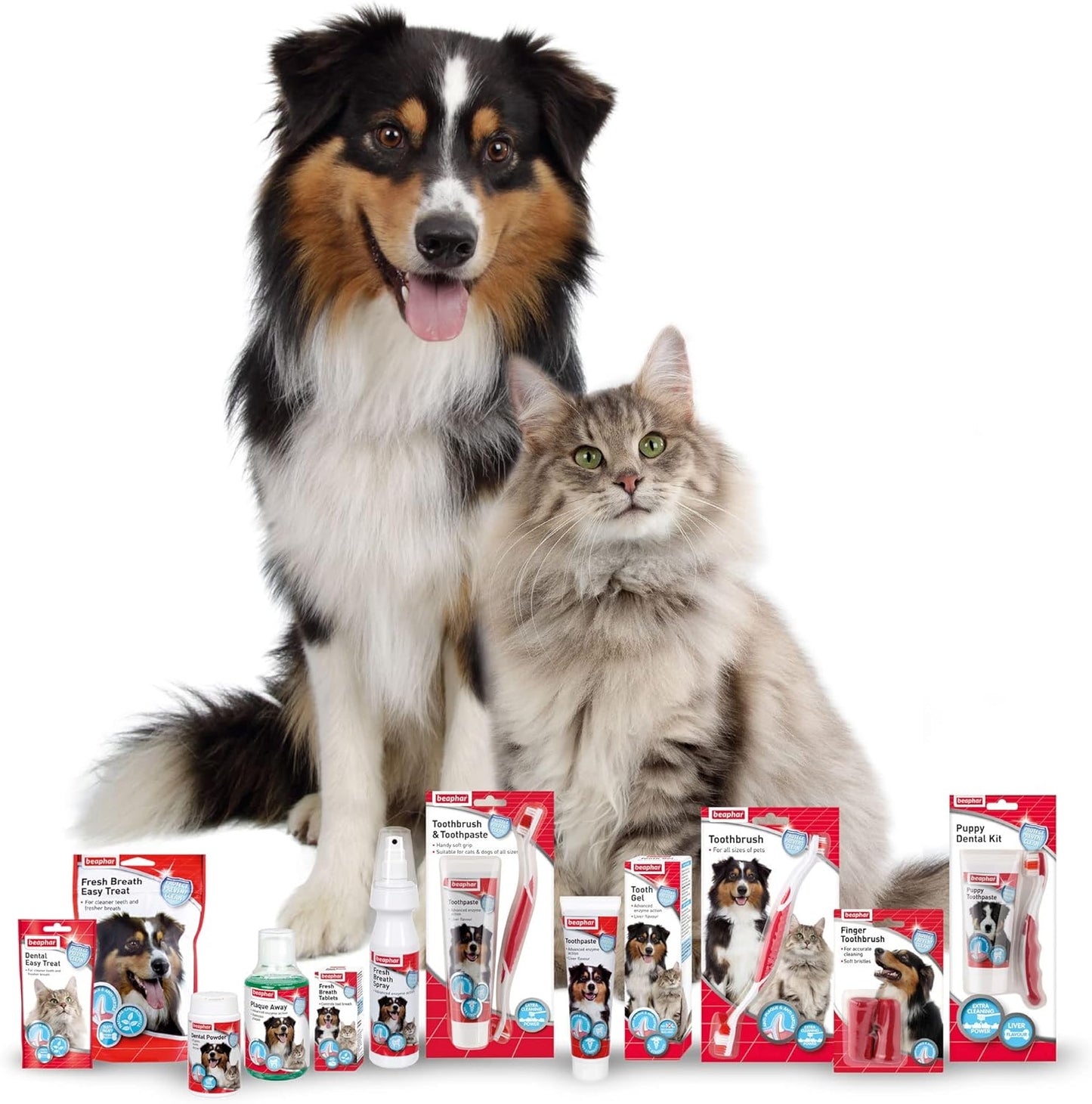 Beaphar | Toothbrush & Toothpaste Dental Care Kit | For Dogs & Cats | Includes A Double-Ended Toothbrush & Liver-Flavoured Enzymatic Toothpaste, 100g Tube, 2 Count (Pack Of 1)