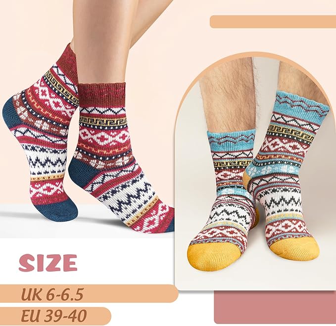 Christmas Gifts for Women – Thermal Winter Warm Socks (Size 4–7), Cosy Soft Ladies Socks for Mum, Wife, Sister, Grandma, Teen Girls – Perfect Xmas Stocking Fillers & Gift Ideas