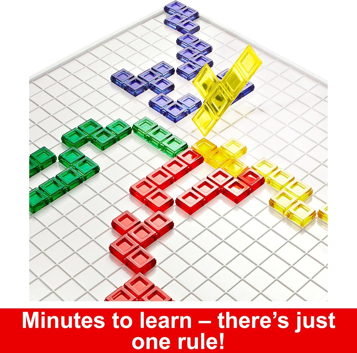 Mattel Games Blokus, Family Board Game for Kids and Adults for Party Game Night, Strategy Game, Engaging Gift for Kids, 2 to 4 Players, Ages 7 and Up, BJV44
