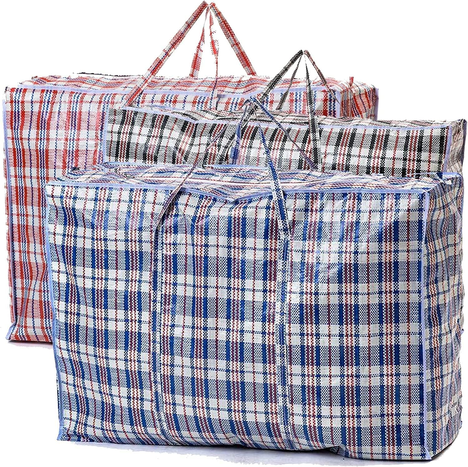 VIROSA EXTRA LARGE Strong and Durable Laundry Bags | PACK of 3 | 80cm x 60cm | Ideal for Laundry/Moving House/Shopping/Storage | Reusable Store Zip Bag