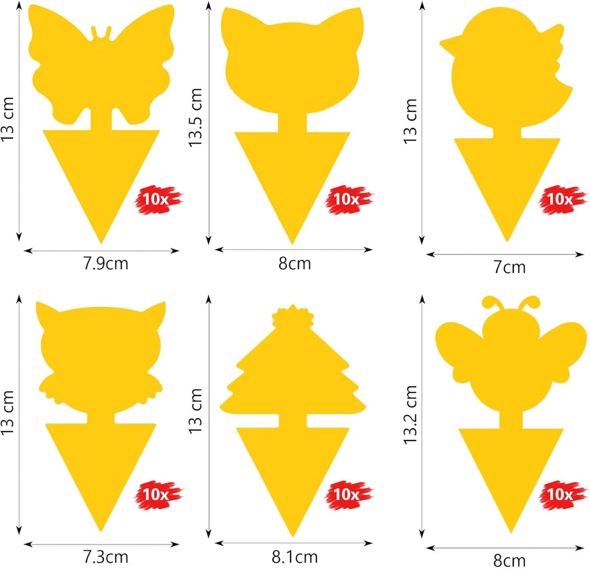 Blooven 60 PCS Fruit Fly Traps – Double-Sided Yellow Sticky Catchers