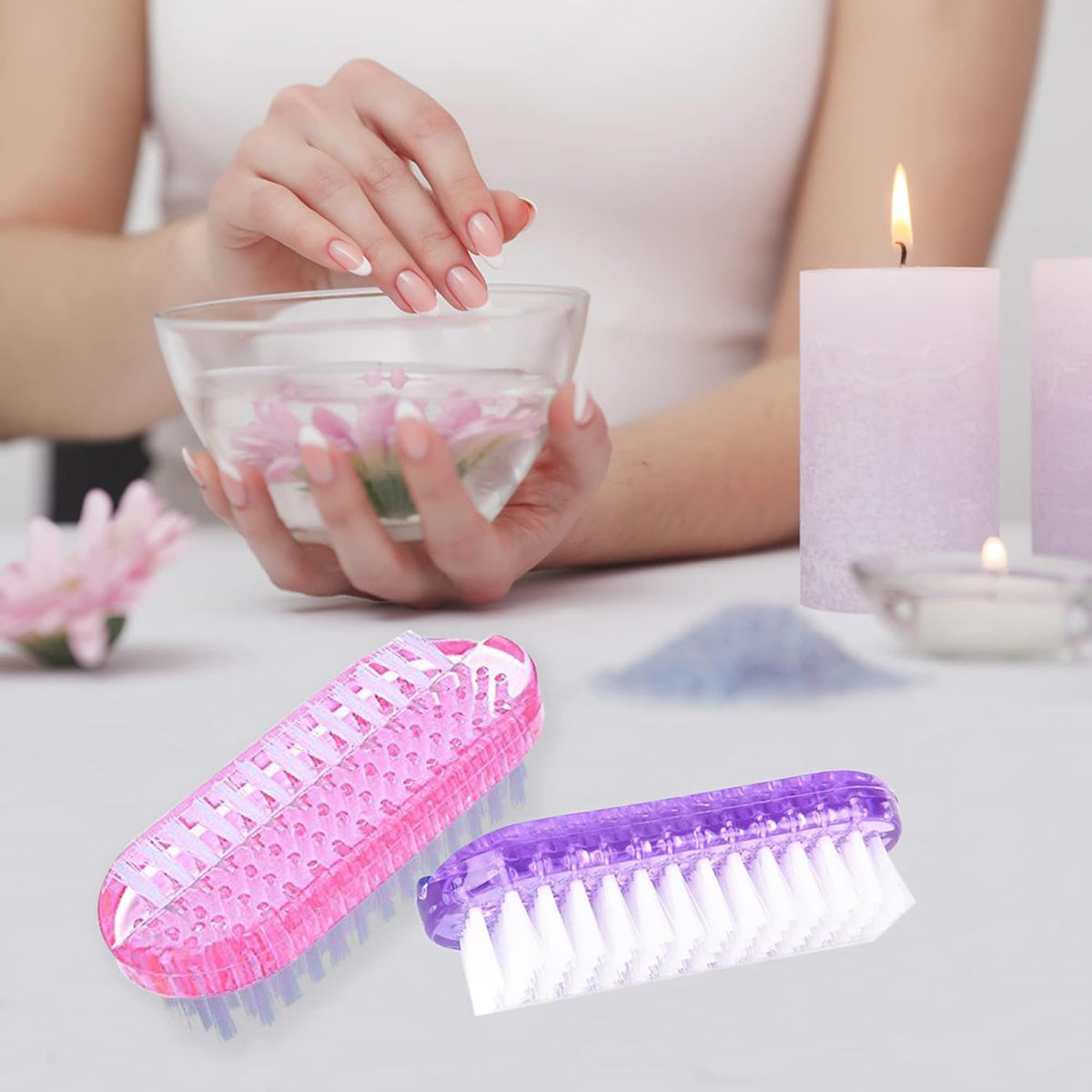 4-Piece Double-Sided Nail Brush Set