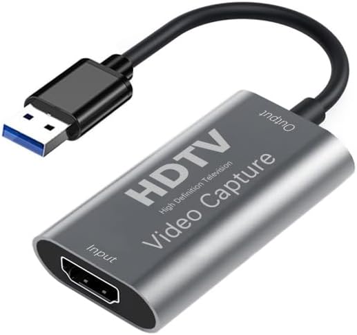 Video Capture Card, HDMI to USB Audio Video Capture Cards, 4K30fps Input, 1080P60fps Game Capture Card for Streaming, Video Conferencing, Gaming, on OBS and More, for Windows Mac OS System