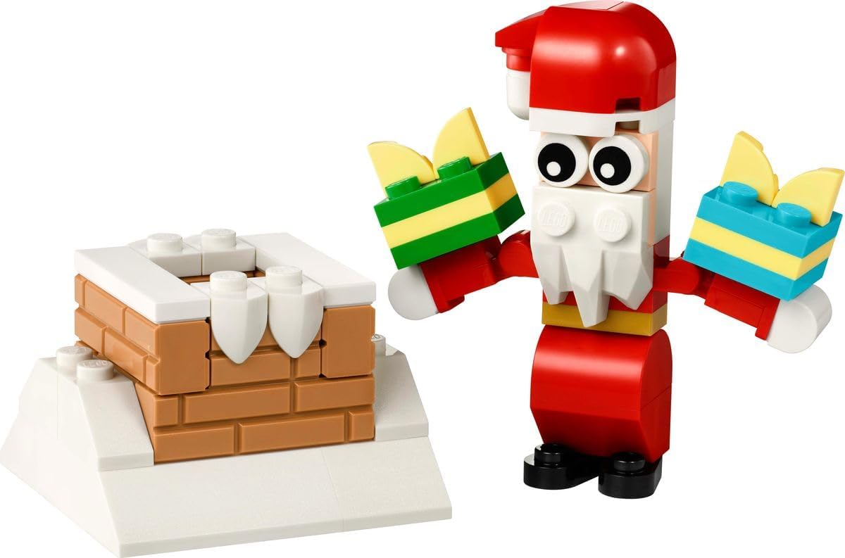 LEGO Creator Christmas Chimney Fun with Santa, 30692, Holiday Building Set, 60 Pieces, Paper Bag