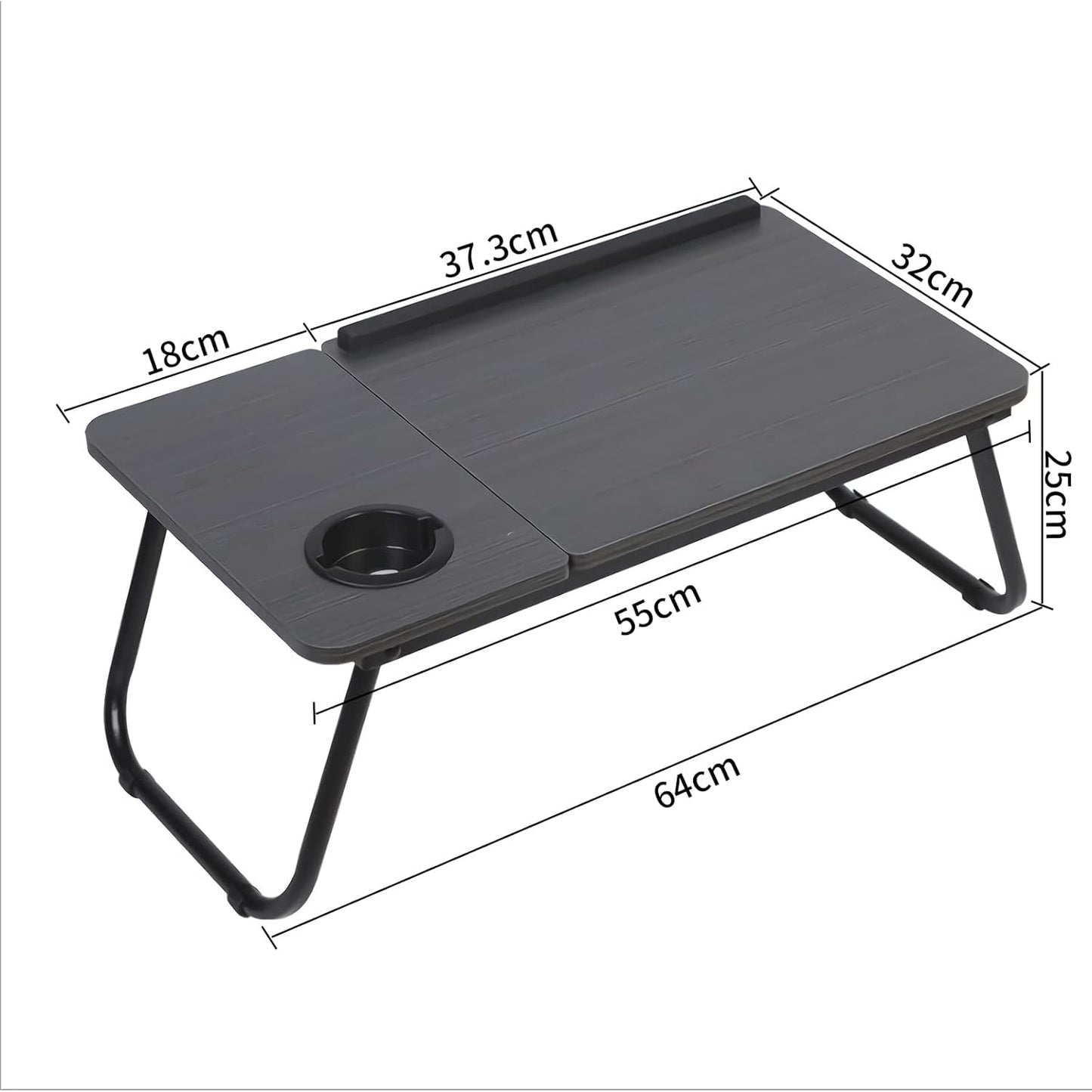 Laptop Desk, Laptop Bed Table with Foldable Legs & Cup Slot, Reading Holder Notebook Stand Breakfast Bed Tray Book Holder for Sofa, Bed, Terrace, Balcony