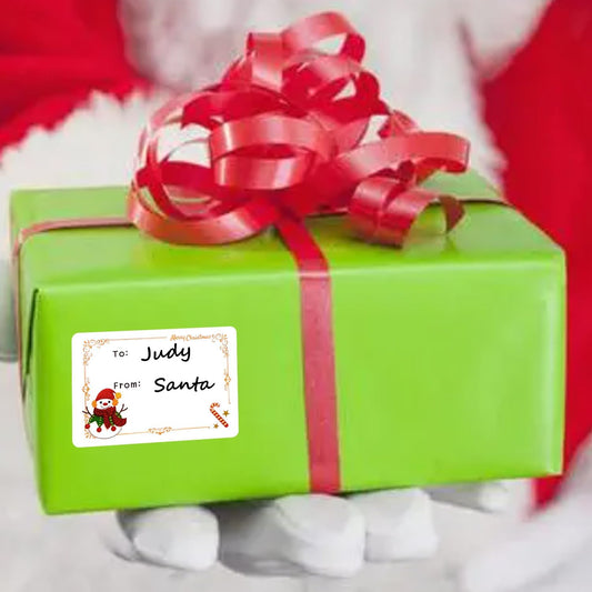 Christmas Labels Stickers,150pcs Christmas Stickers Xmas Present Gift Tags Self-Adhesive Christmas Sticky Label Tags Xmas Name Labels for Present Cards