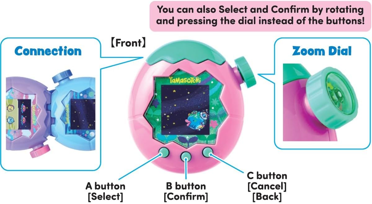 Bandai Tamagotchi Paradise Digital Pet Blue Water Shell | Evolved Electronic Pet Toy With Zooming Worlds | Tamagotchi Paradise Virtual Pets For Kids And Adults Make Fun Gifts For Girls And Boys