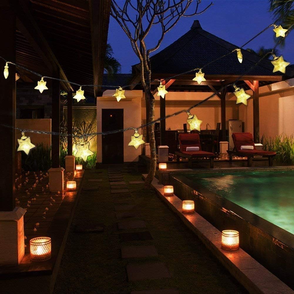 MUCHER String Lights Star Fairy Lights with 6M 40 LED Decorative Lighting for Anywhere (Warm White)
