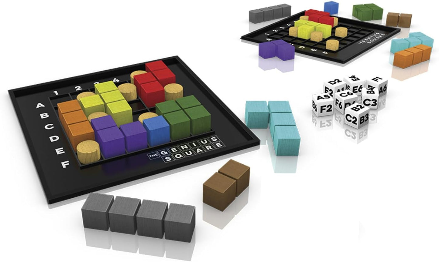 The Happy Puzzle Company - The Genius Square - 62,208 Puzzle Challenges for Friends and Family Board Game Night - Logic STEM Educational Learning Resources (The Genius Square)