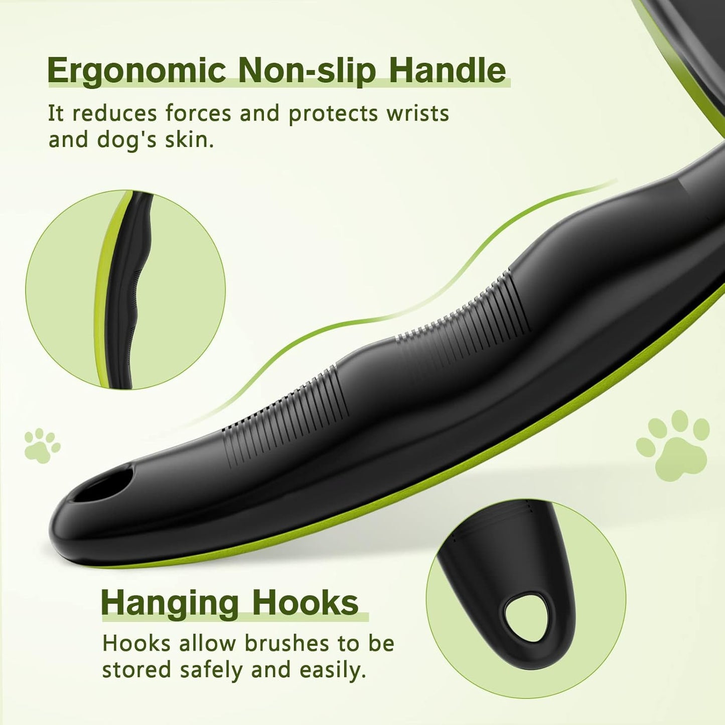 Pecute Cat and Dog Brush for Grooming - Self Cleaning Slicker With Rounded Pins for Short Haired Cats and Small Dogs - Safe and Smooth
