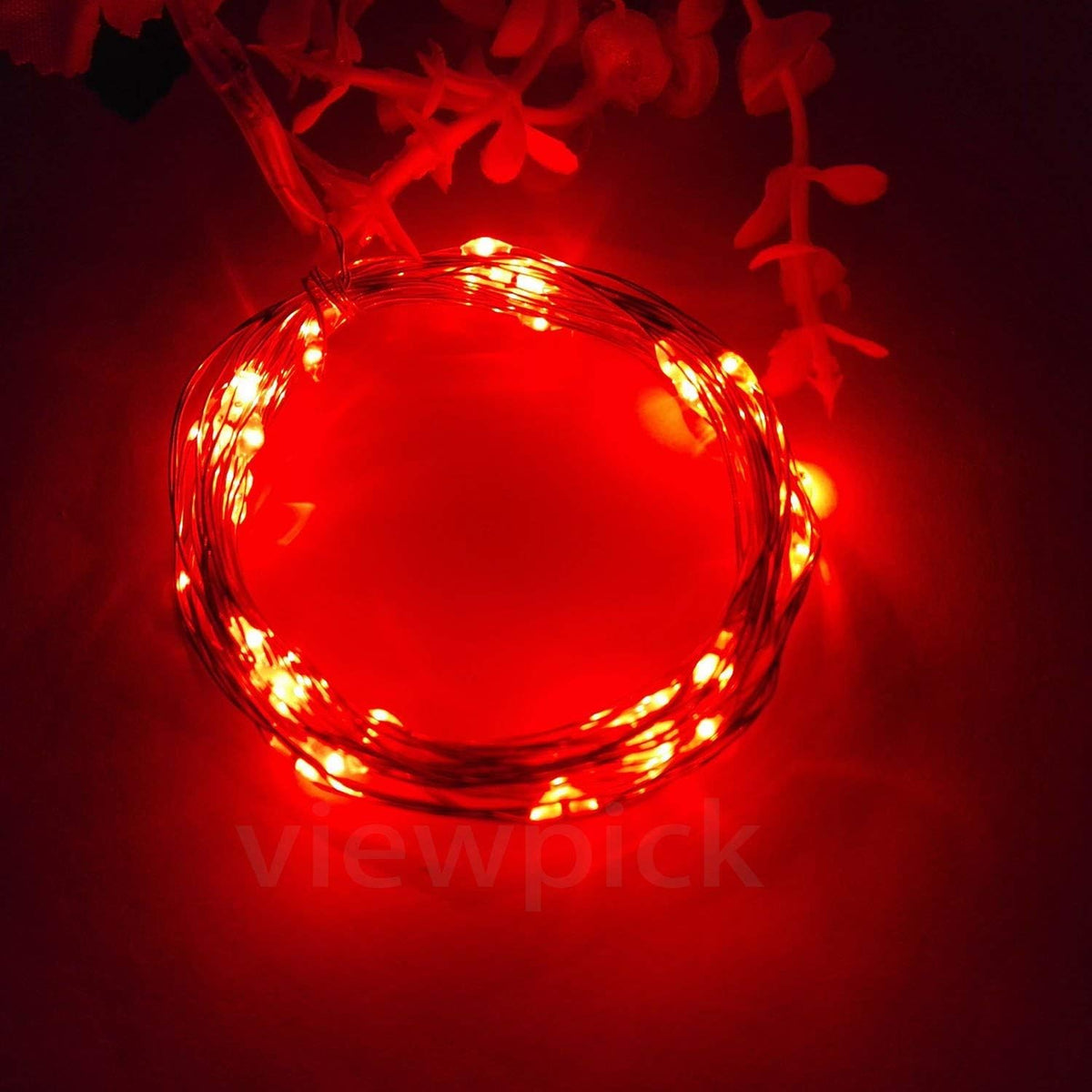 BOLWEO Battery Powered Fairy String Lights, 3M 30LEDs,Red Ambiance Lighting for Christmas，New Year's Eve，Valentines Day Decoration