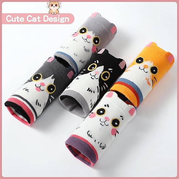 Cat Socks – Cute Animal Themed Socks for Women & Girls, Perfect Cat Lover Gifts, Secret Santa & Christmas Stocking Fillers for Mum, Her, Teen Girls or Girlfriend (Unique Xmas Present Idea)