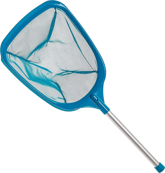 LATERN Pool Skimmer Net with Pole, 60CM Swimming Pool Leaf Cleaning Net Fine Mesh Skimmer with Pole for Cleaning Pool Garden Pond Fountain Tubs Spa Fish Tank