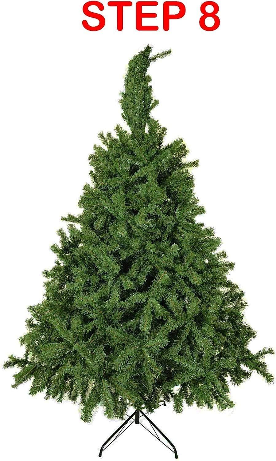 Abaseen 7ft Artificial Christmas Tree Xmas Pine Tree with 1200 Tips Solid Metal Legs Perfect for Indoor and Outdoor Holiday Decoration